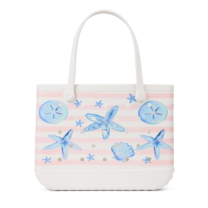 Original Bogg Bag - Pink Stripes & Blue Shells