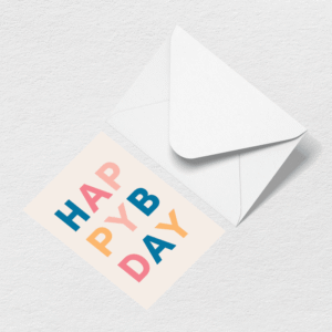Happy Birthday Letters Greeting Card