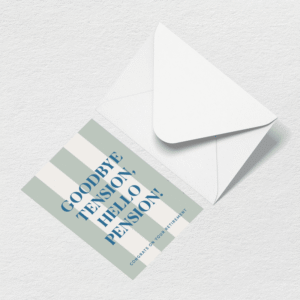 Hello Pension Greeting Card